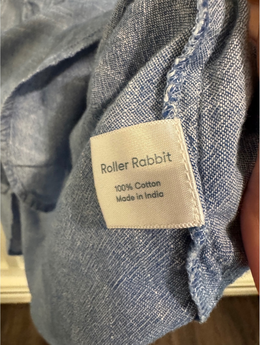 Roller Rabbit Blue Button-Down Shirt - Picture 3 of 4